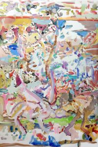 sala 2 genius loci, 195 x 140 cm, oil on paper, 2023